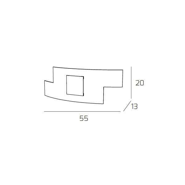 1121/AP-FA TETRIS COLOR APPLIQUE 2 LUCI FOGLIA ARGENTO