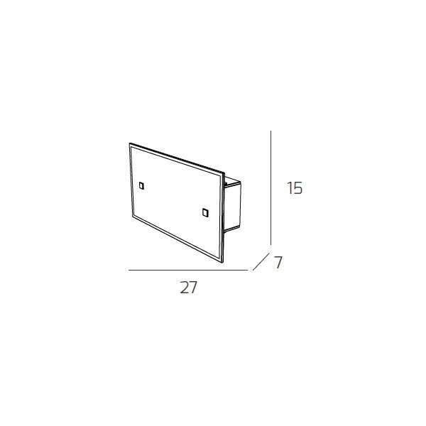 1122/AP BRICK APPLIQUE PICCOLA 1 LUCE