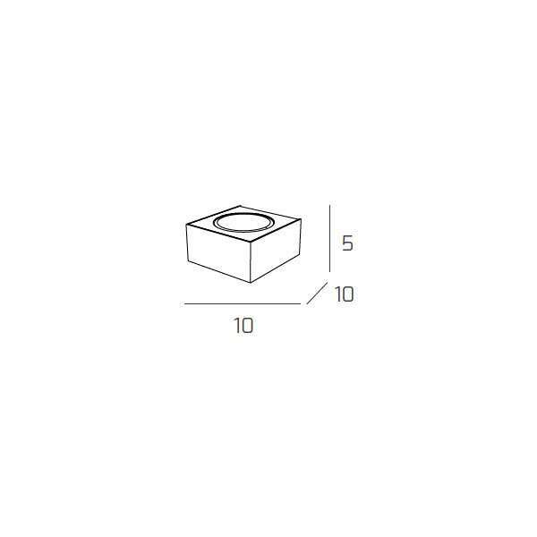 1127/AP-BI AREA APPLIQUE 1 LUCE MONOEMISSIONE BIANCO