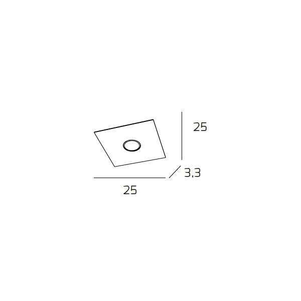 1127/PL1-BI AREA PLAFONIERA 1 LUCE BIANCO P