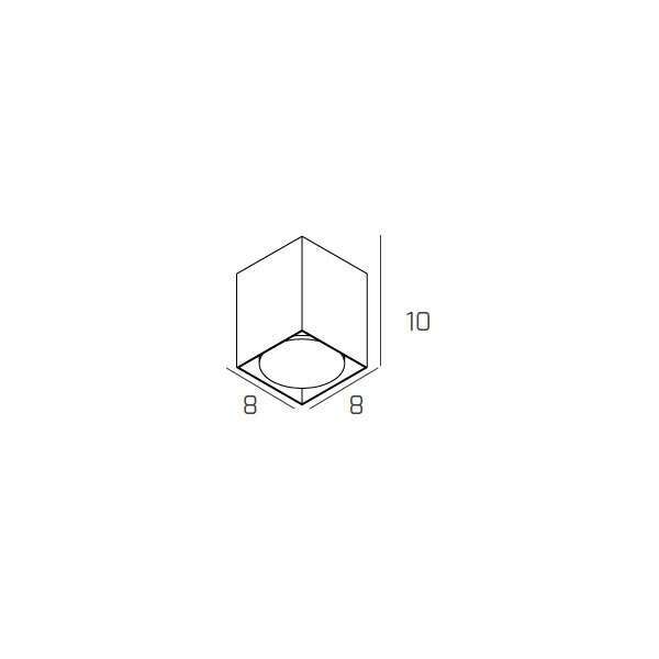 1127/PL10-BI AREA PLAFONIERA TUBO H.10 1 LUCE BIANCO