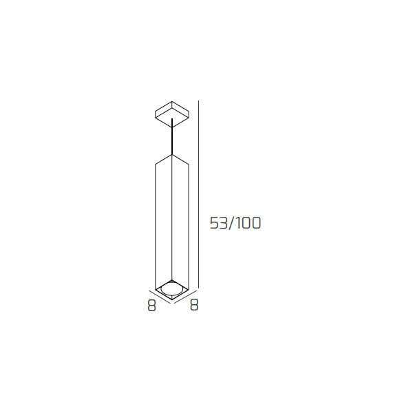 1127/S50-SA AREA SOSPENSIONE TUBO H.50 1 LUCE SABBIA