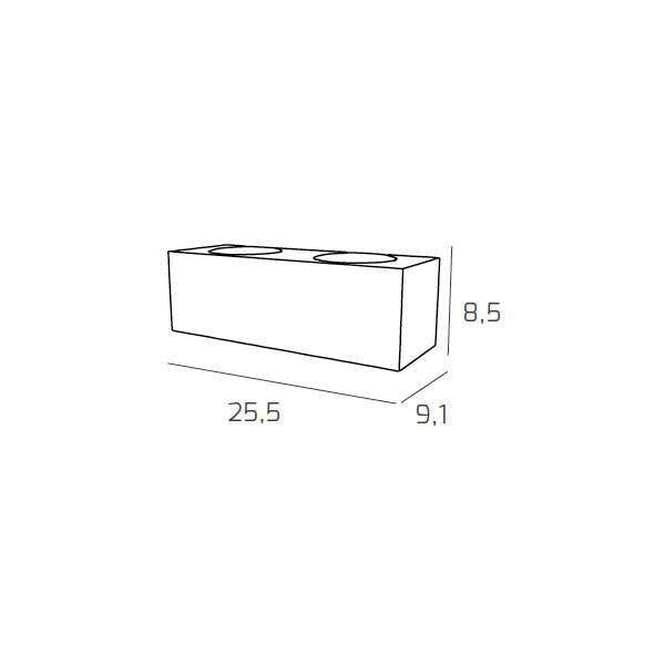 1129/A4-GA PLATE APPLIQUE 4 LUCI BIEMISSIONE GRIGIO ANTRACITE