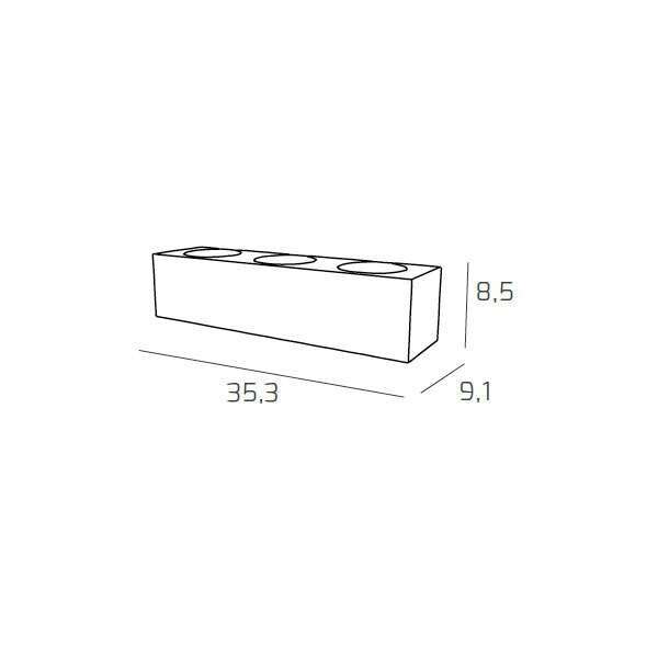 1129/A6-BI PLATE APPLIQUE 6 LUCI BIEMISSIONE BIANCO