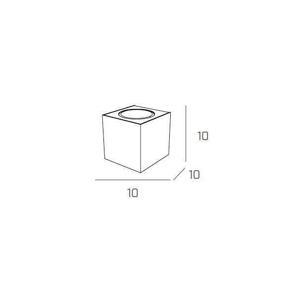 1129/AG-GR PLATE APPLIQUE 2 LUCI BIEMISSIONE GRIGIO