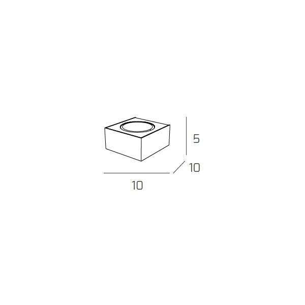 1129/AP-GA PLATE APPLIQUE 1 LUCI MONOEMISSIONE GRIGIO ANTRACITE
