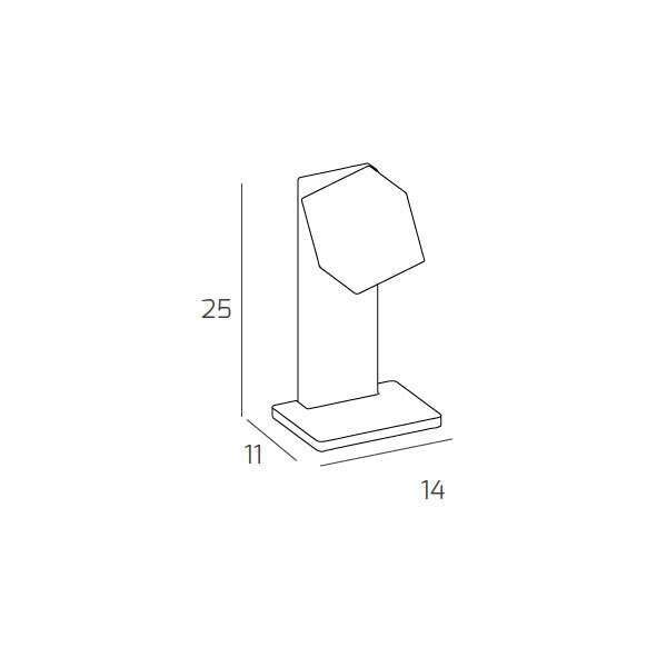 1129/P-BI PLATE PORTATILE 1 LUCE BIANCO