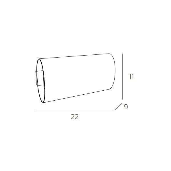 OVAL TUBE APPLIQUE GRANDE 2 LUCI