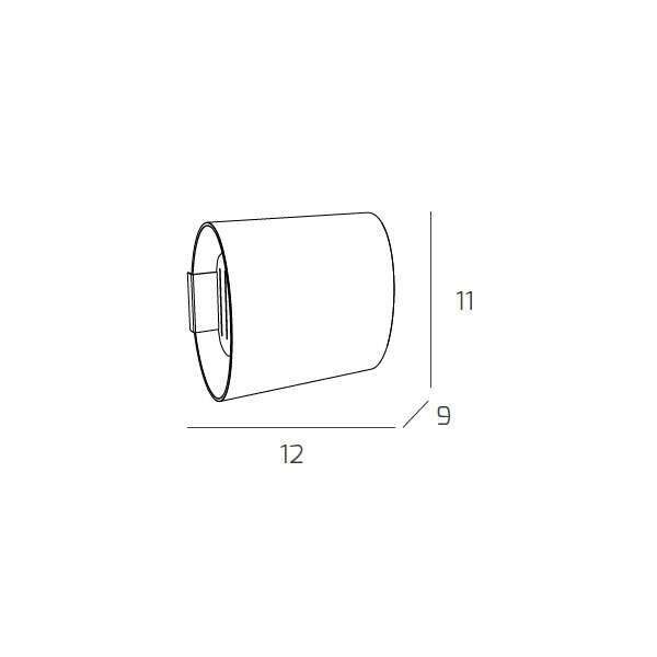 1132/AP OVAL TUBE APPLIQUE PICCOLA 1 LUCE