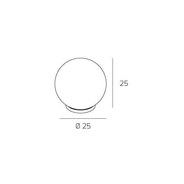 1136/LT25 TARGET LAMPADA DA TAVOLO D.25 CM. 1 LUCE