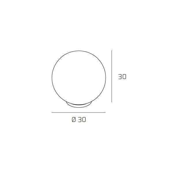 1136/LT30 TARGET LAMPADA DA TAVOLO D.30 CM. 1 LUCE