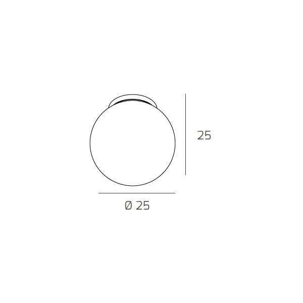 1136/PL25 TARGET PLAFONIERA D.25 CM. 1 LUCE