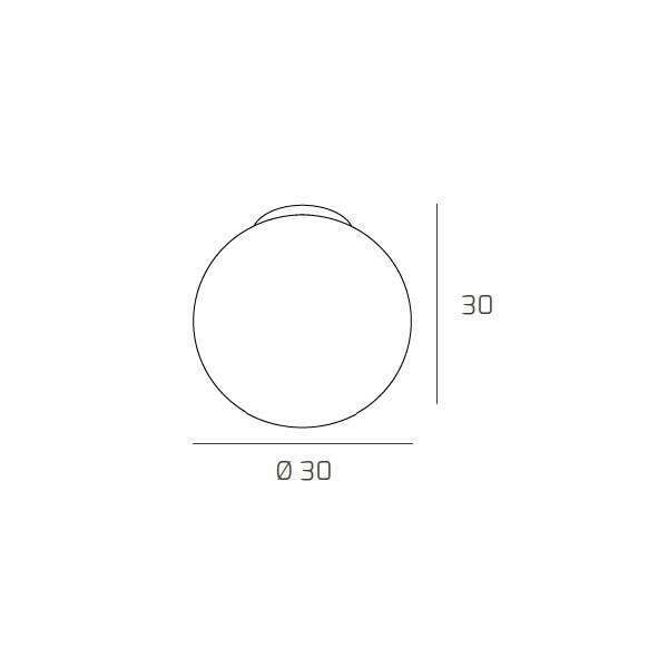 1136/PL30 TARGET PLAFONIERA D.30 CM. 1 LUCE