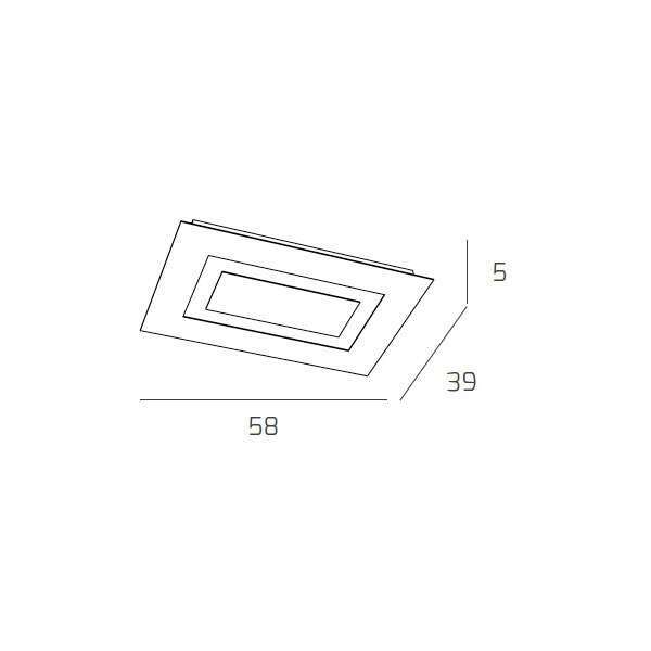 1137/RP-GR CARPET RETTANGOLARE PICCOLA 4 LUCI GRIGIO