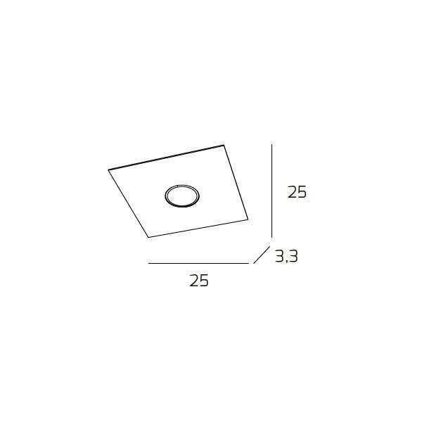 1141/PL1-FO PATH PLAFONIERA 1 LUCE FOGLIA ORO