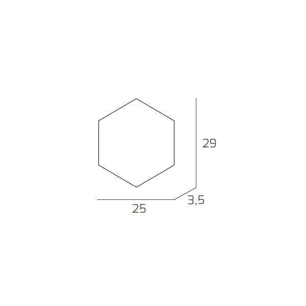 1142/1D-SA HEXAGON APPLIQUE/PLAFONIERA DECORATIVO SABBIA