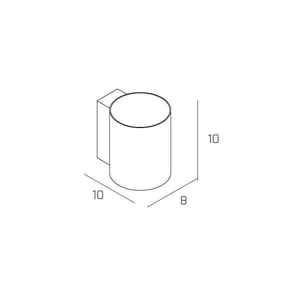 1143/AP-SA SHAPE APPLIQUE PICCOLA 2 LUCI SABBIA
