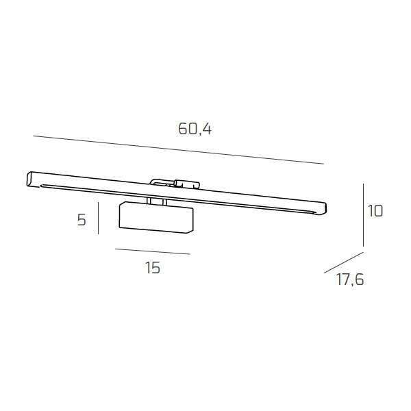1149/AG C-CR FLEXA APPLIQUE GRANDE LUCE CALDA CROMO