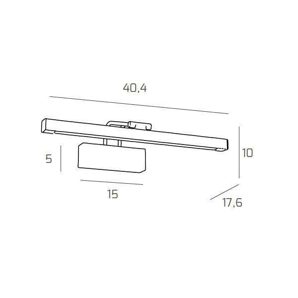 1149/AP N-NS FLEXA APPLIQUE PICCOLA LUCE NATURALE NICKEL SATINATO