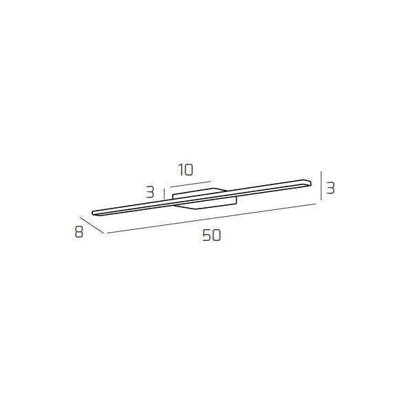1154/AP N-CR LINE APPLIQUE PICCOLA LUCE NATURALE CROMO
