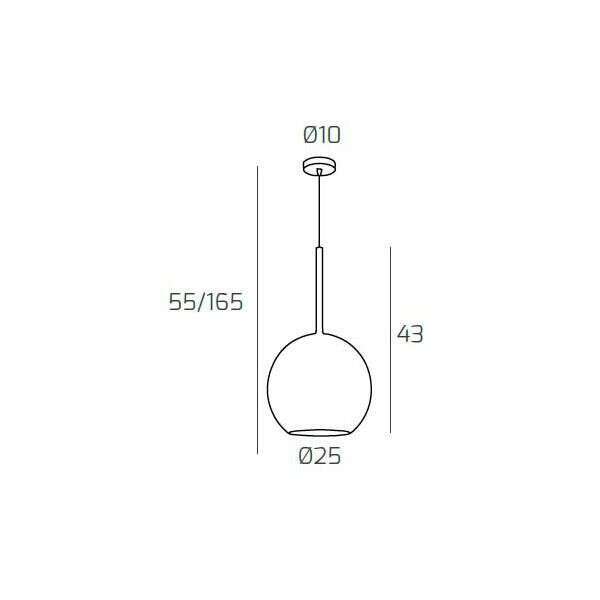 1155BI/SG-CR FUTURE SOSP. BIANCO 1 LUCE GRANDE CROMO