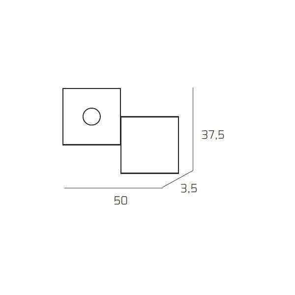 1156/1L1D-GA ECCENTRIC APPLIQUE/PLAFONIERA 1 LUCE + 1 DECORATIVO GRIGIO ANTRACITE