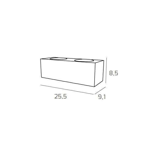 1156/A4-BI ECCENTRIC APPLIQUE 4 LUCI BIEMISSIONE BIANCO