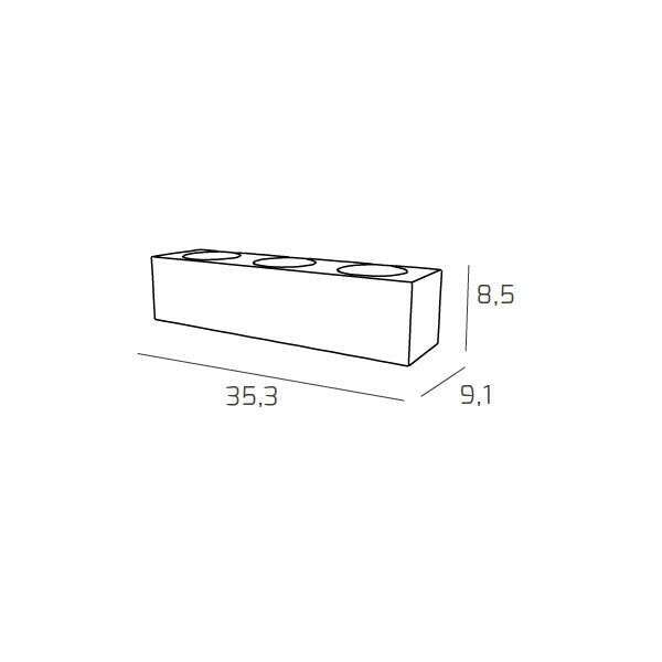 1156/A6-GA ECCENTRIC APPLIQUE 6 LUCI BIEMISSIONE GRIGIO ANTRACITE