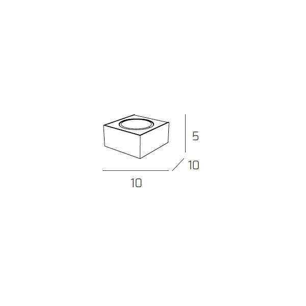 1156/AP-BI ECCENTRIC APPLIQUE 1 LUCE MONOEMISSIONE BIANCO