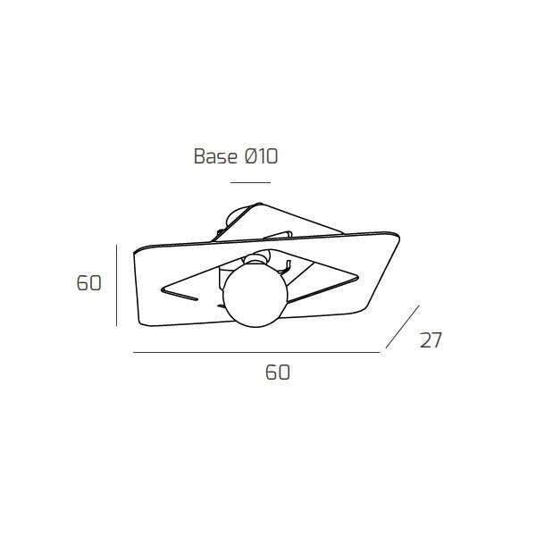 1159/PL60-SA WACKY PLAFONIERA 60 CM. 1 LUCE SABBIA