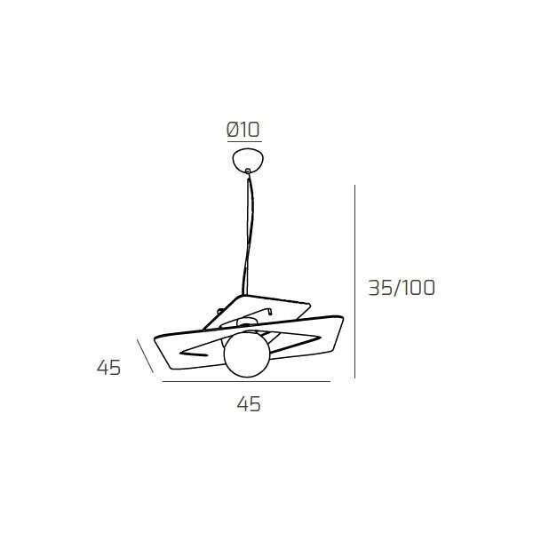 1159/S45-SA WACKY SOSPENSIONE 45 CM. 1 LUCE SABBIA