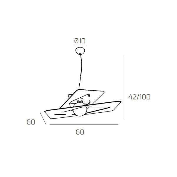 1159/S60-SA WACKY SOSPENSIONE 60 CM. 1 LUCE SABBIA