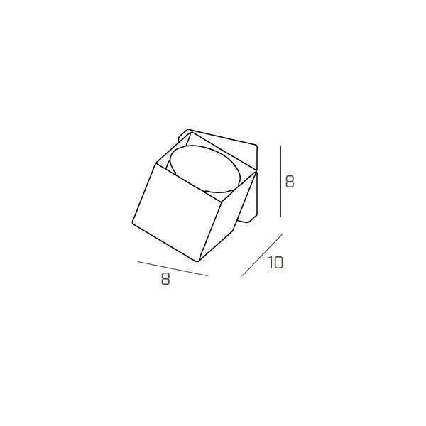 1160/1-GA ROTATION APPLIQUE 1 LUCE GRIGIO ANTRACITE