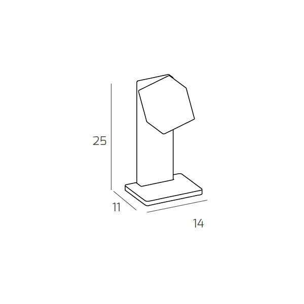 1160/P-BI ROTATION PORTATILE 1 LUCE BIANCO