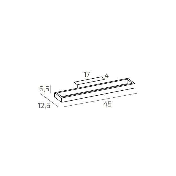 1162/AP-BI FOUR SQUARES APPLIQUE PICCOLO BIANCO