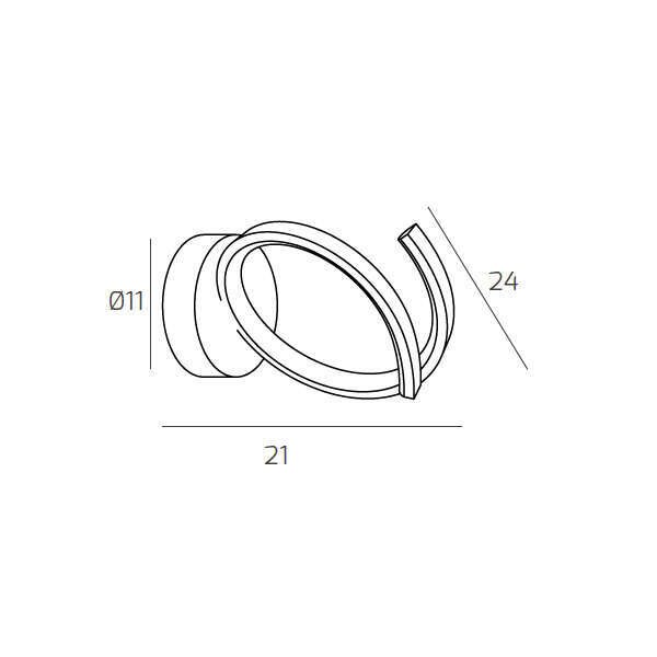 1163/A-BI TORNADO APPLIQUE ROUND BIANCO