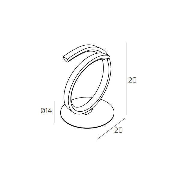 1163/PR-BI TORNADO PORTATILE ROUND BIANCO