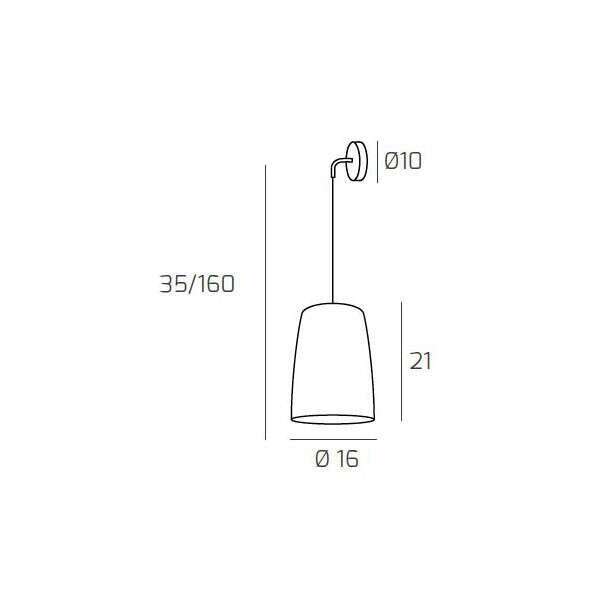 1164CR/A-AM SHADED APPLIQUE CROMO REGOLABILE 1 LUCE AMBRA