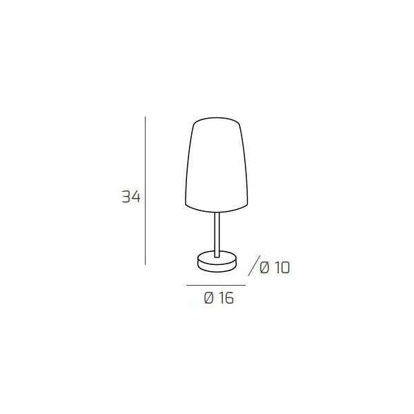 1164OS/PT-RA SHADED PORTATILE OTTONE SAT. 1 LUCE RAME