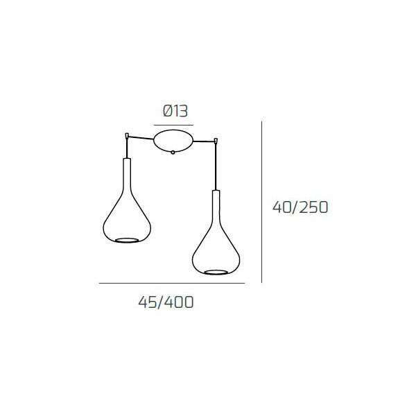 1177CR/S2 S-TF KONA SOSP. CROMO 2 LUCI SPOSTABILE VETRI TR + FU