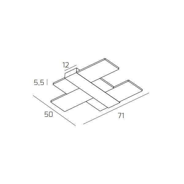 FLIGHT APPLIQUE/PLAFONIERA GRANDE BIANCO CCT