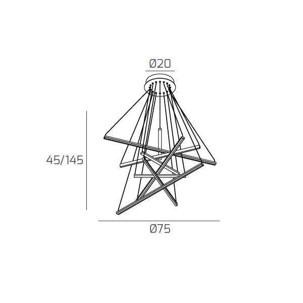 1182/S80-BI DNA SOSPENSIONE D.80 CM. BIANCO