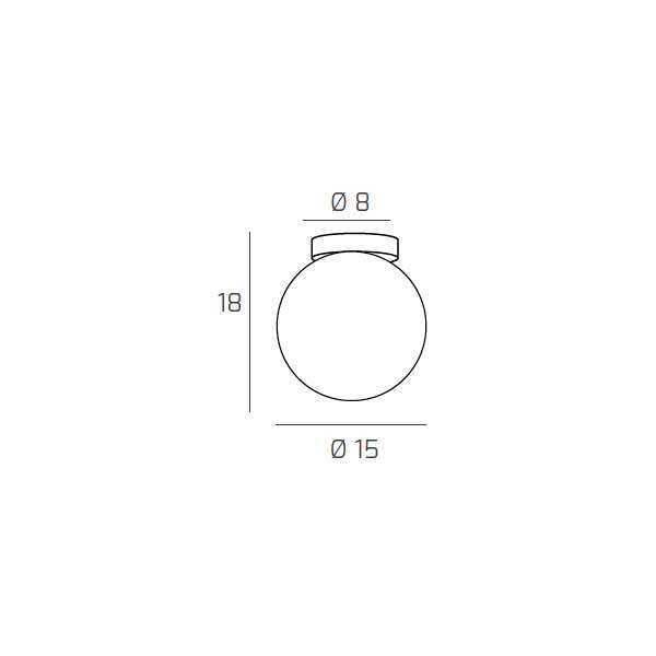 1184CR/PL1-FU ECLIPSE PLAFONIERA CROMO 1 LUCE VETRO FUME