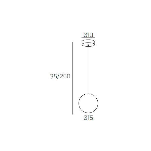 1184CR/S1-AM ECLIPSE SOSP. CROMO 1 LUCE VETRO AMBRA