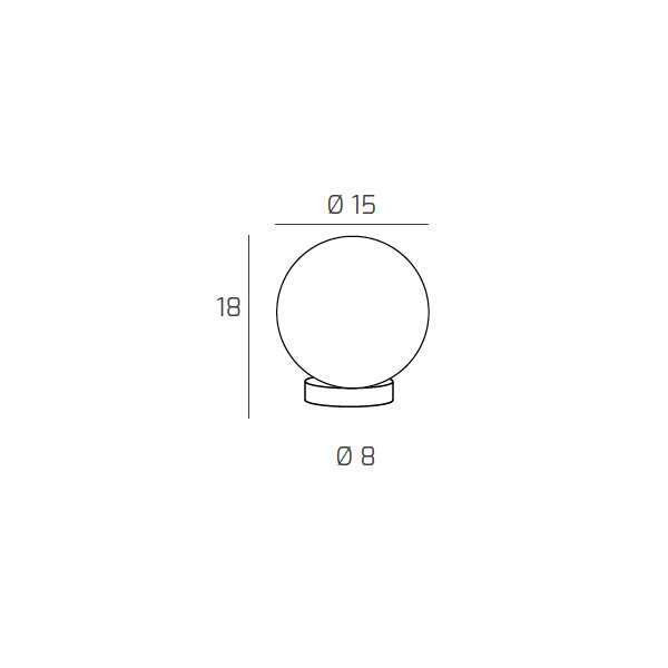 1184OS/P-FU ECLIPSE PORTATILE OTTONE SAT. 1 LUCE VETRO FUME