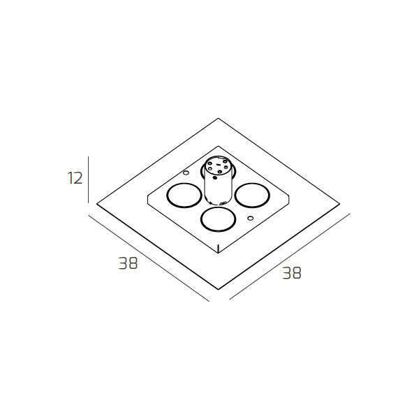 FLOPPY SABBIA CON STAFFA DI FISSAGGIO E COPRIBASE