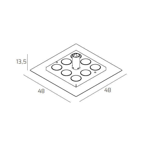 1185/48 ST12-GA FLOPPY GRIGIO ANTRACITE CON STAFFA DI FISSAGGIO E COPRIBASE