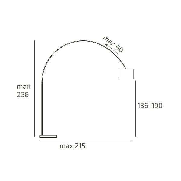 1187/B3-COB TURNING PIANTANA 1187 TUBO CURVO - BASE PIANA BIANCO - DIFFUSORE CONICO BIANCO