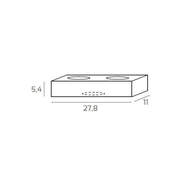 1190/A3-GA BEASIDE APPLIQUE 3 LUCI BIEMISSIONE GRIGIO ANTRACITE