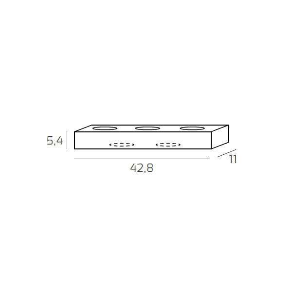 1190/A5-SA BEASIDE APPLIQUE 5 LUCI BIEMISSIONE SABBIA